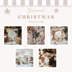 Cartão De Festividades Festa de Férias de Poinsettia Branca