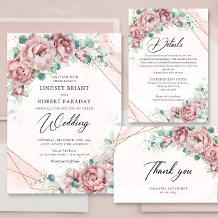 Reserve A Data Verde rosado poeirento ouro eucalipto salvar a dat