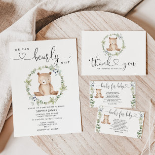 Cartão De Informações Urso pequeno eucalipto do tamanho da barriga de ma