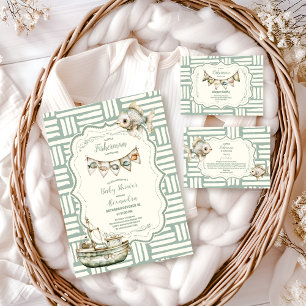 Cartão De Informações Pequeno Pescador Verde - Diapper de Pesca