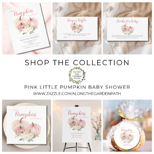 Adesivo Quadrado Pequeno Chá de fraldas Rosa Pumpkin