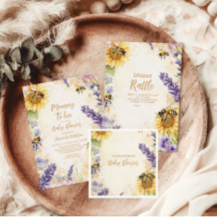 Convite Mamães Rústicas Para Serem Chás de fraldas Neutrai