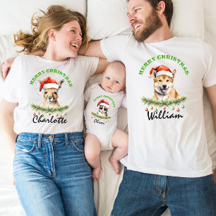 Festividades Cartão de Natal Personalizado Família de Cangurus 