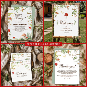 Convite Olá, bebê lenhador de inverno chá de fraldas de Mu