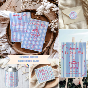 Adesivo Redondo Fim de Semana da Dolce Vita Bachelorette