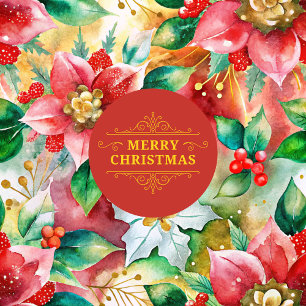 Almofada padrão de natal alegre e logo