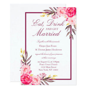 Peony Romance Convite de casamento