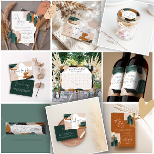 Flyer Green terracotta watercolor baby shower game