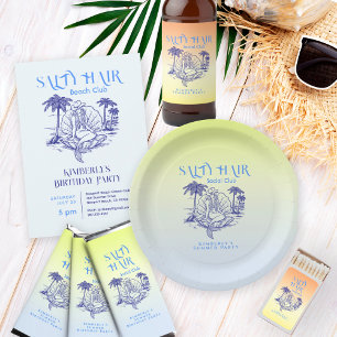 Convite Festa de Verão de Cowgirl da Sereia Azul Costeira