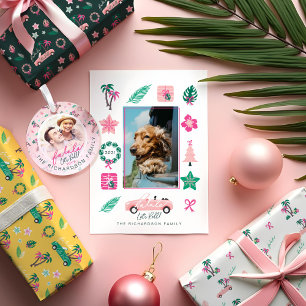 Papel De Presente Fala De Natal Tropical Deixa O Rosa Rolar Convertí