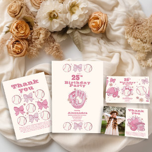 Convite Festa de aniversário de Baseball Esportivo