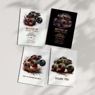 Cartão Monster Truck Birthday