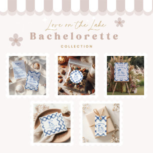 Convite Bachelorette perto do lago