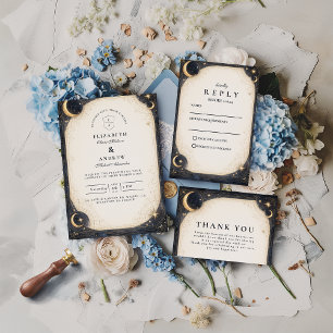 Convite Casamento no Jardim Celestial à Meia-Noite