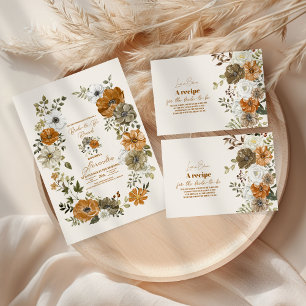 Cartão De Agradecimento Chá de panela Floral do Boho Elegante