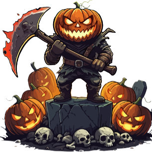 Convite 🖤 Black Pumpkin King Halloween Convide 🎃