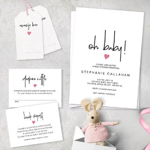 Convite Churrasco de Garota Moderna, Chá Rosa Pequeno