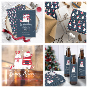 Convite Modelo de Foto de Hugs de Urso Polar ID851