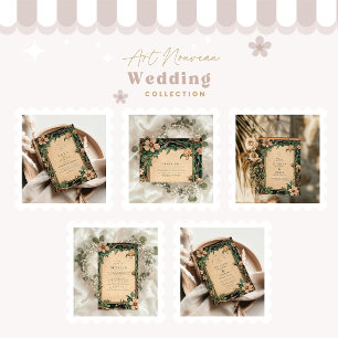 Cartão De Agradecimento Ivory Bloom Art Nouveau Wedding