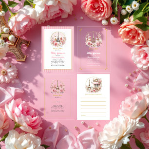 Convite Chá de fraldas de Bonjour Bébé