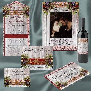 Flowers, Lace & Horsferes Casamento da Fita da Bor