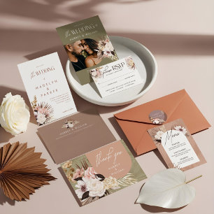 Reserve A Data Foto de Florals de Coor de Água do Boho Chic Boho 