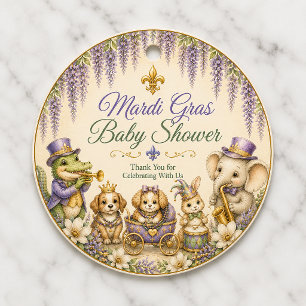Convite de Chá de Bebê Mardi Gras   Nova Orleans B