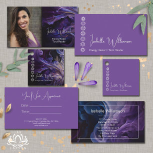 Cartão De Visita Quadrado Meditação de Yoga por Ametist Chakras Reiki