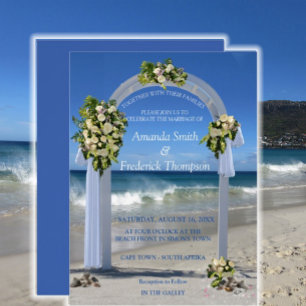 Convite para Chá de Casamento de Praia de Rosas Br