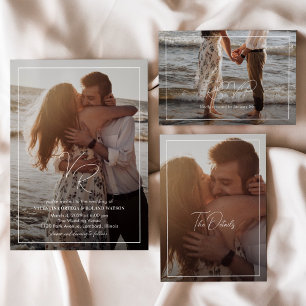 Convite Casamento Moderno da Valentina Photo
