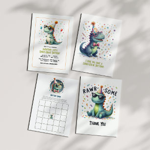 Convite Festa de aniversário do dinossauro