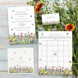 Budget Wildflower Watercolor Floral Baby Shower