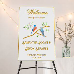 Poster Mapa de Assentos do Casamento dos Bluebirds