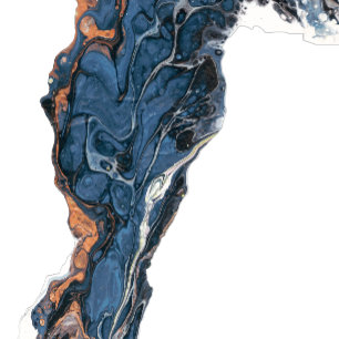 Convite feito sob encomenda de mármore azul