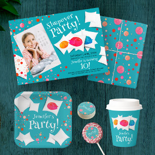 Convite Cats Sleeping Cats Sleepover Party