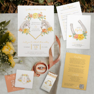 Convite Foto de casamento de Artes e rosas