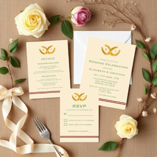 Convite Casamento de ferraduras ocidentais