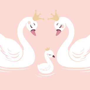 Convite Pássaro Chá de fraldas dos Cisnes com Pêssego de C