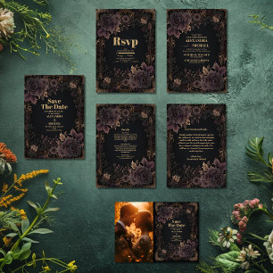 Convite Casamento Gótico Real Vitoriano