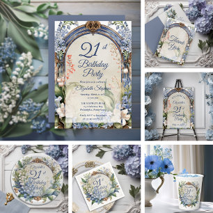 Cartão De Agradecimento Arca Floral Barroca Elegante Obrigado