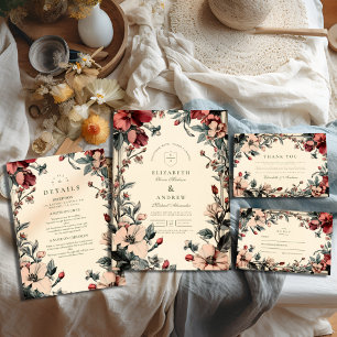 Reserve A Data Na moda Floral Art Nouveau Wedding