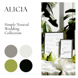 Menu de Casamento Moderno da Caligrafia Delicada