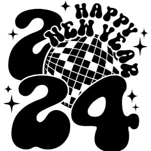 Prato De Papel Feliz ano novo 2024