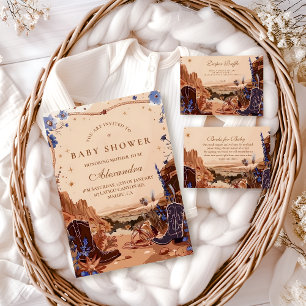 Cartão De Informações Sorteio de Fraldas do Deserto Azul do Oeste