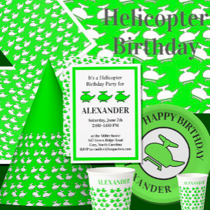 Convite Festa de aniversário do helicóptero