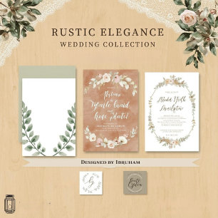 Convite de Casamento Floral Rústico – Elegância Te
