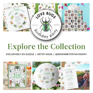 Convite para Crianças de Aniversário de Insetos