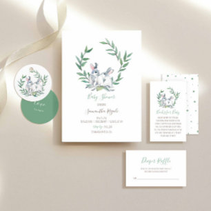 Sexo Neutro do Convite para Chás de fraldas da Mad