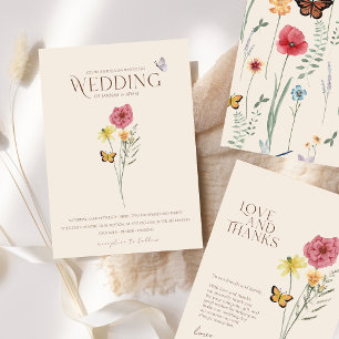Convite Proposta de Bridesmaid da Borboleta de Flor Selvag