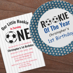 Convite Primeiro aniversario de futebol da Rookie
